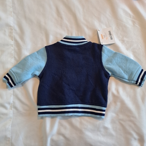 Gymboree 5-9 lbs NWT blue zip up - Picture 2 of 4